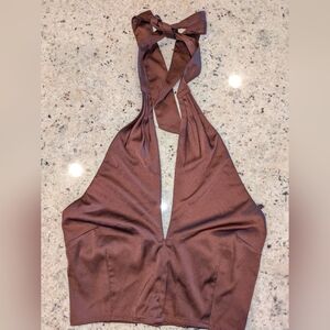 Abercrombie & Fitch Brown Halter Top | XXS